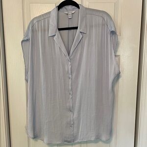 Nine West Soft Blue Button-Down Shirt